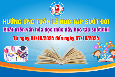 Tuần lễ tập suốt đời năm 2024 với chủ đề: “Phát triển văn hoá đọc thúc đẩy học tập suốt đời ”.