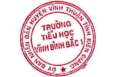 THAY ĐỔI MẪU CON DẤU TRƯỜNG TH VĨNH BÌNH BẮC 1