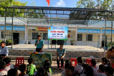 LIÊN ĐỘI TRƯỜNG TIỂU HỌC VĨNH BÌNH BẮC 1 TỔ CHỨC TUYÊN TRUYỀN LUẬT TRẺ EM NĂM HỌC 2025 – 2026