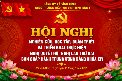 Trương TH Vĩnh Bình Bắc 1 học tập, quán triệt  Nghị quyết Hội nghị lần thứ hai Ban Chấp hành Trung ương Đảng khóa XIV